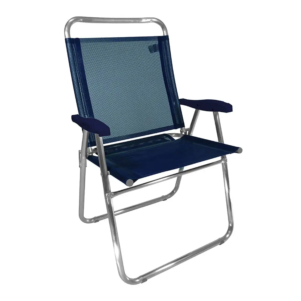 CADEIRA PRAIA ZAKA KING ALUM. RECL. AZUL P/140KG