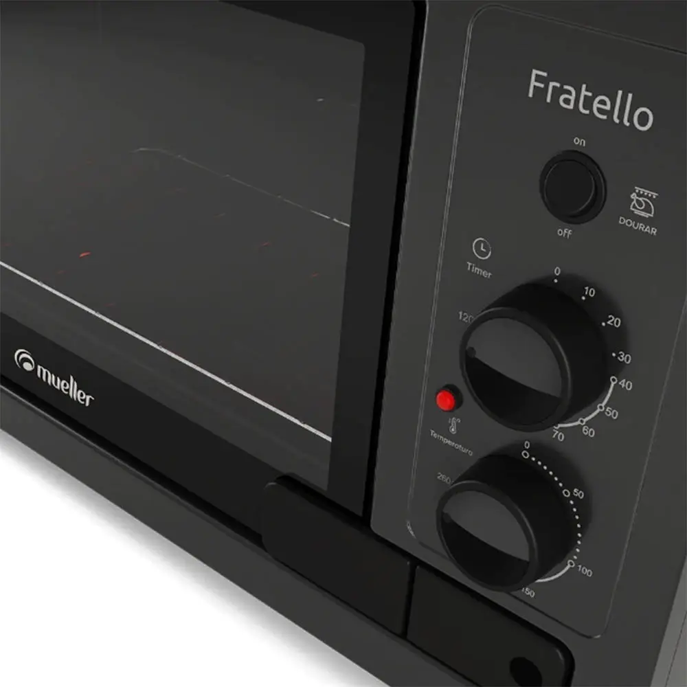 FORNO ELETRICO 44LT MUELLER FRATELLO GRAFITE 60125000 220V 3