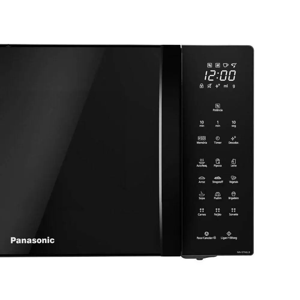 FORNO MICROONDAS 30LT PANASONIC NN-GT68LBRUK PRETO 220V 5