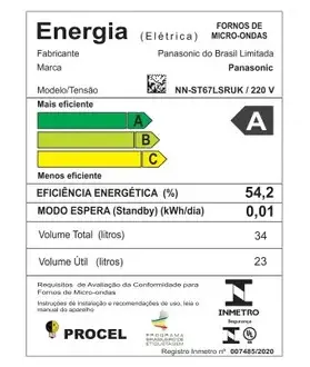FORNO MICROONDAS 34LT PANASONIC NN-ST67LSRUK INOX 2