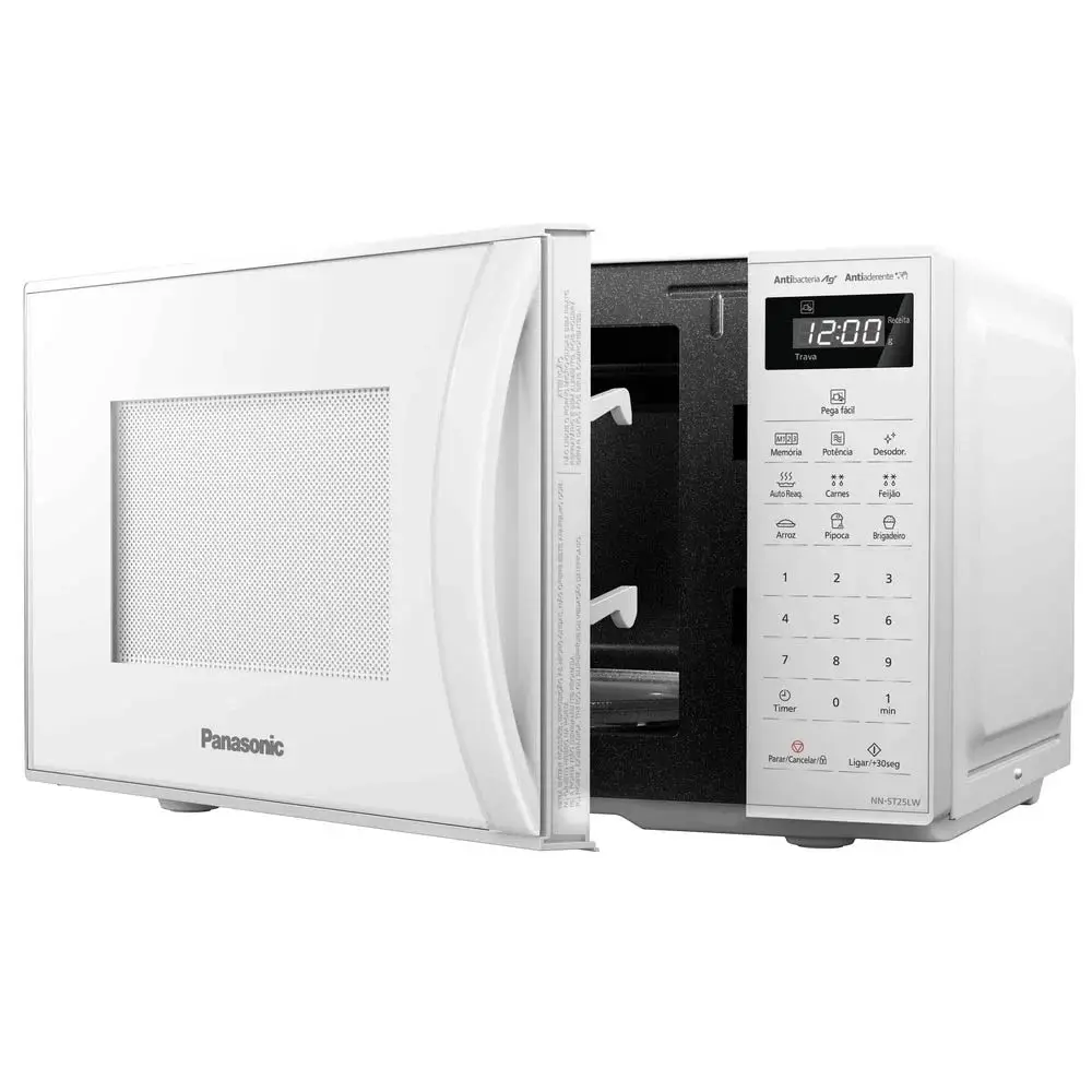 FORNO MICROONDAS 21LT PANASONIC NN-ST25LWRUK BRANCO 220V 5