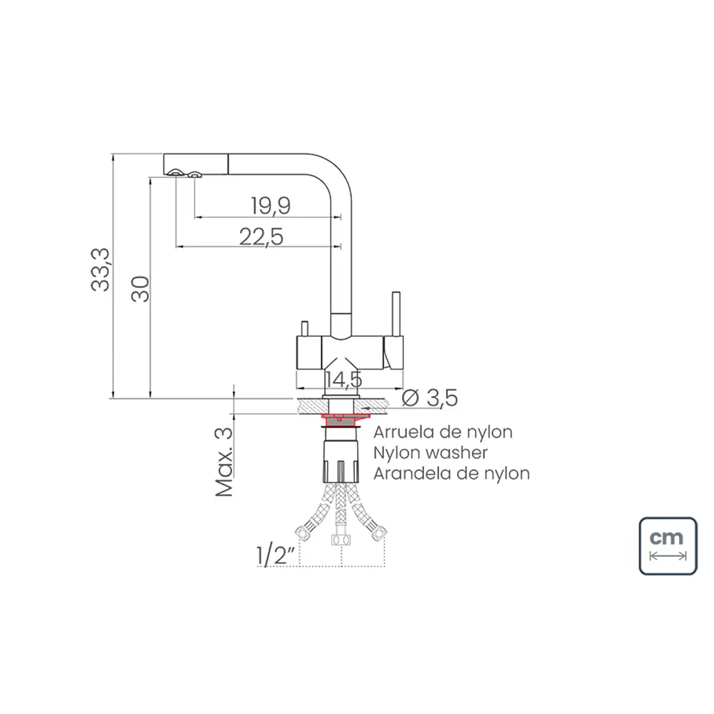 MISTURADOR MONO TRAMONTINA 94520/025 INOX MONDE(BL) 2