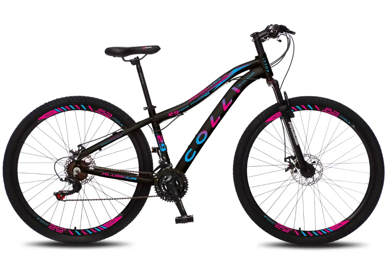 BICICLETA A29 COLLI   EUDORA CAMBIO 1X12 PRETO MULTICOLOR 522/61
