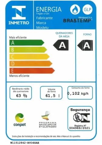 FOGAO 4B BRASTEMP BF04VAEUNA PRETO 2