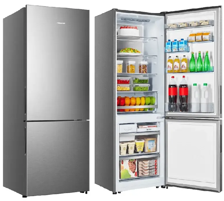 REFRIGERADOR HISENSE RB52W 397LT FROST FREE INVERTER PORTAS REVERSIVEIS INOX 220V
