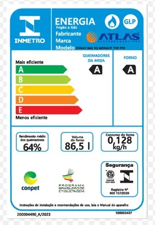 FOGAO 5B ATLAS MONACO TOP  PRETO 2