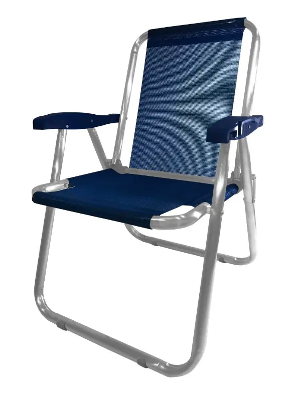 CADEIRA PRAIA ZAKA PLUS ALUM. ALTA AZUL