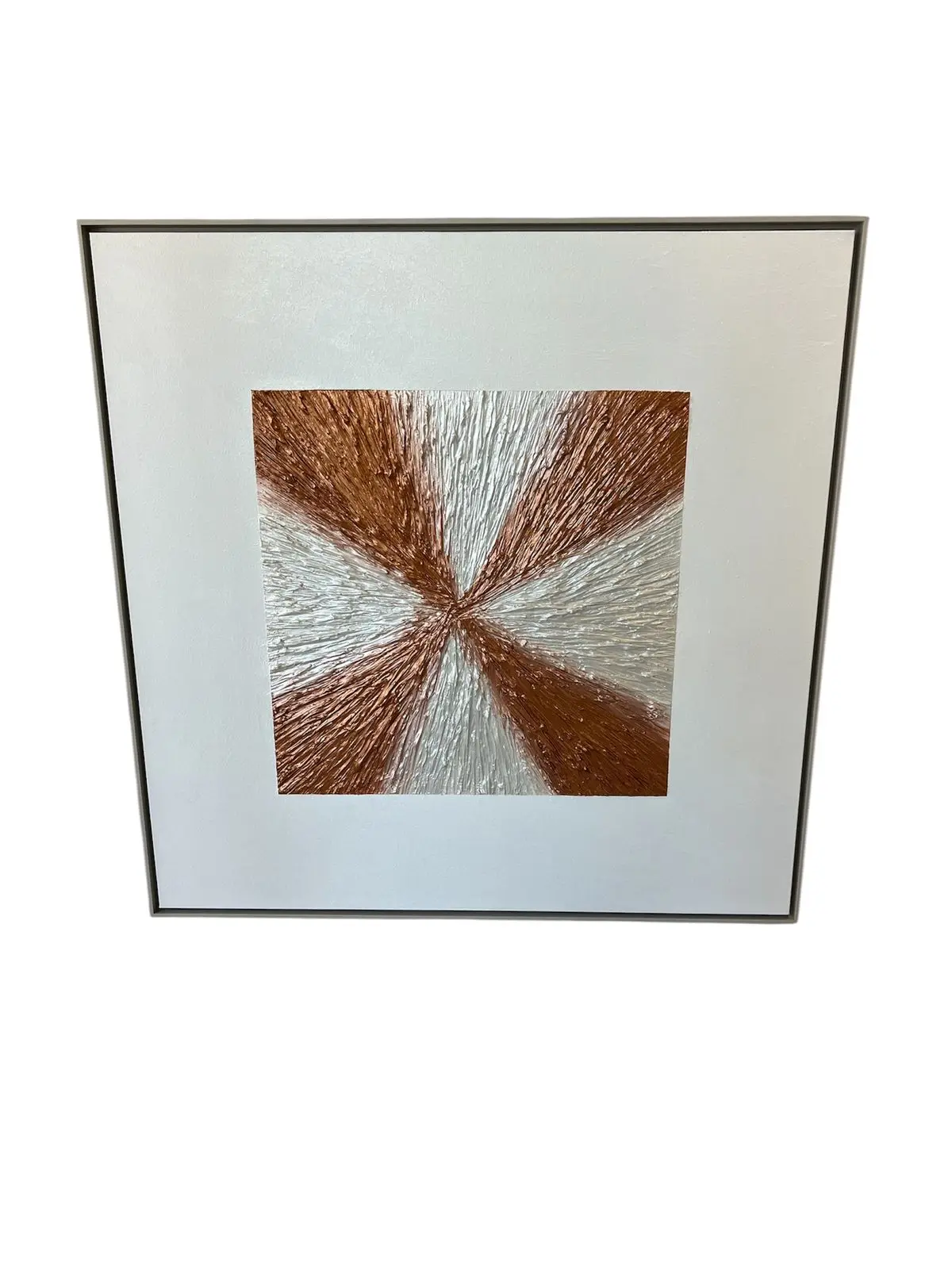 QUADRO LEART 1.00X1.00 LINHA PINTURA A MAO ELIANA SCHUELTER ESQUERDA(BL)