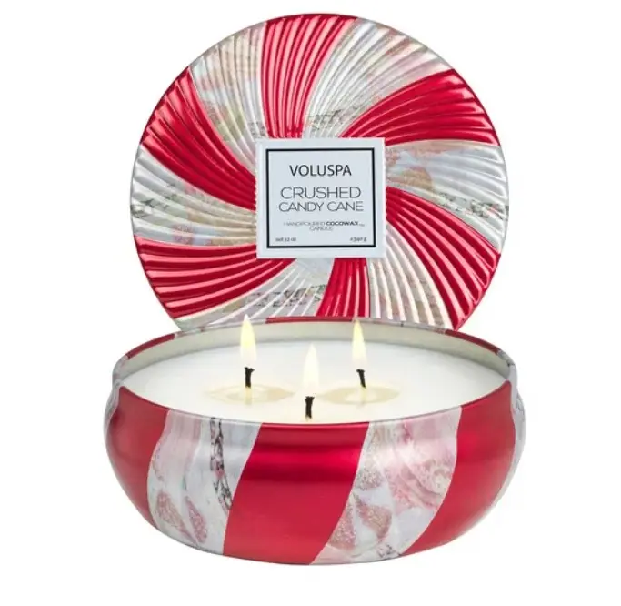 VELA LATA 3 PAVIOS VOLUSPA 5456 60H CRUSHED CANDY CANE(BL) 2