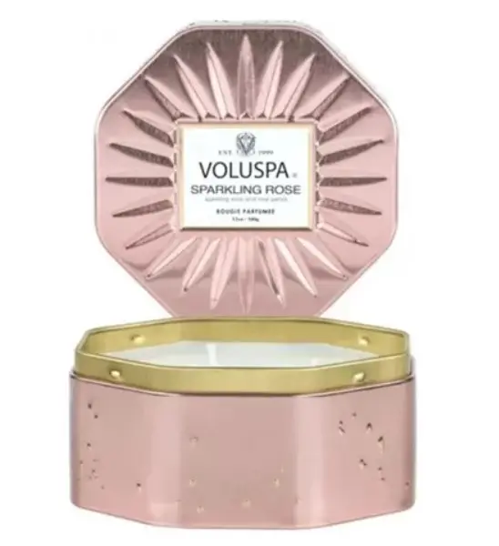 VELA LATA OCTOGONAL 3 PAVIOS VOLUSPA 68611 50H SPARKLING ROSE(BL)