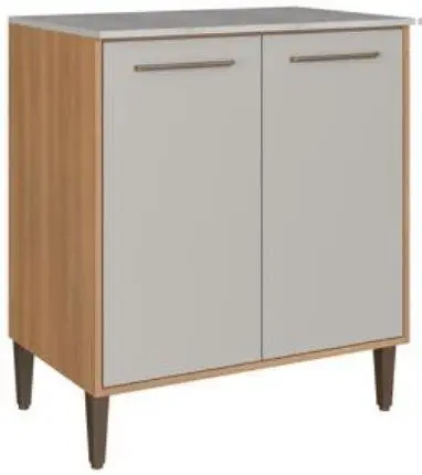 BALCAO DELMARCO JADE 0.81CM 2PT C/TAMPO JA9101 FREIJO/ARENAS