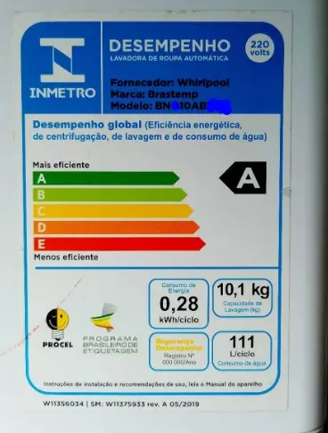 LAVADORA SECADORA BRASTEMP BNO10ASBNA 10KG TITANIUM 220V 2