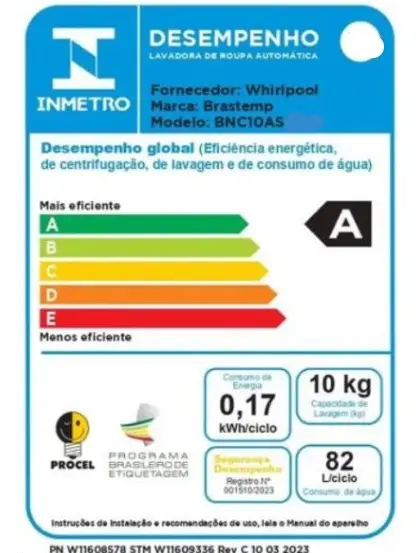 LAVADORA SECADORA BRASTEMP BNC10ASBNA 10KG TITANIUM 220V 2