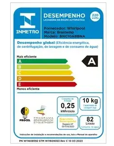 LAVADORA SECADORA BRASTEMP BNC10ABBNA 10KG BRANCA 220V 2