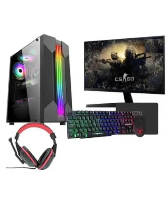 COMPUTADOR GAMER C/MONITOR 23 TOB RYZEN 5 4600G 16GB/480GB SSD+MOUSE/TECLADO+MONITOR+HEADSET