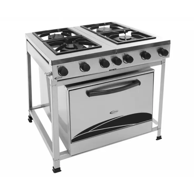 FOGAO INDUSTRIAL 4B CLARICE IMPERADOR C/FORNO INOX