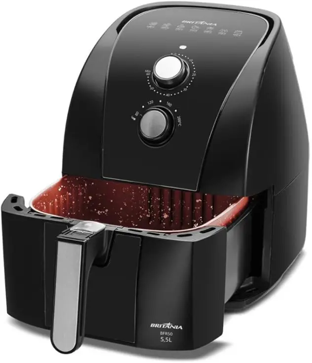FRITADEIRA ELETRICA BRITANIA AIR FRY 5,5L REDSTONE BFR50 PRETO/VERMELHO 220V 2