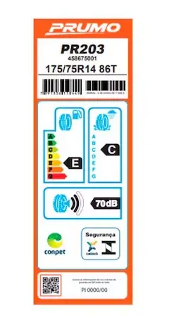PNEU PRUMO R14 175/75R14 MODERATE 86T TREADWEAR 420 2
