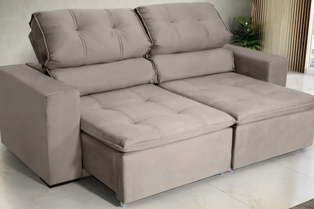 ESTOFADO MAGGIORE 4L 4792 2.10MT VENEZA 200095 VELUDO MARROM