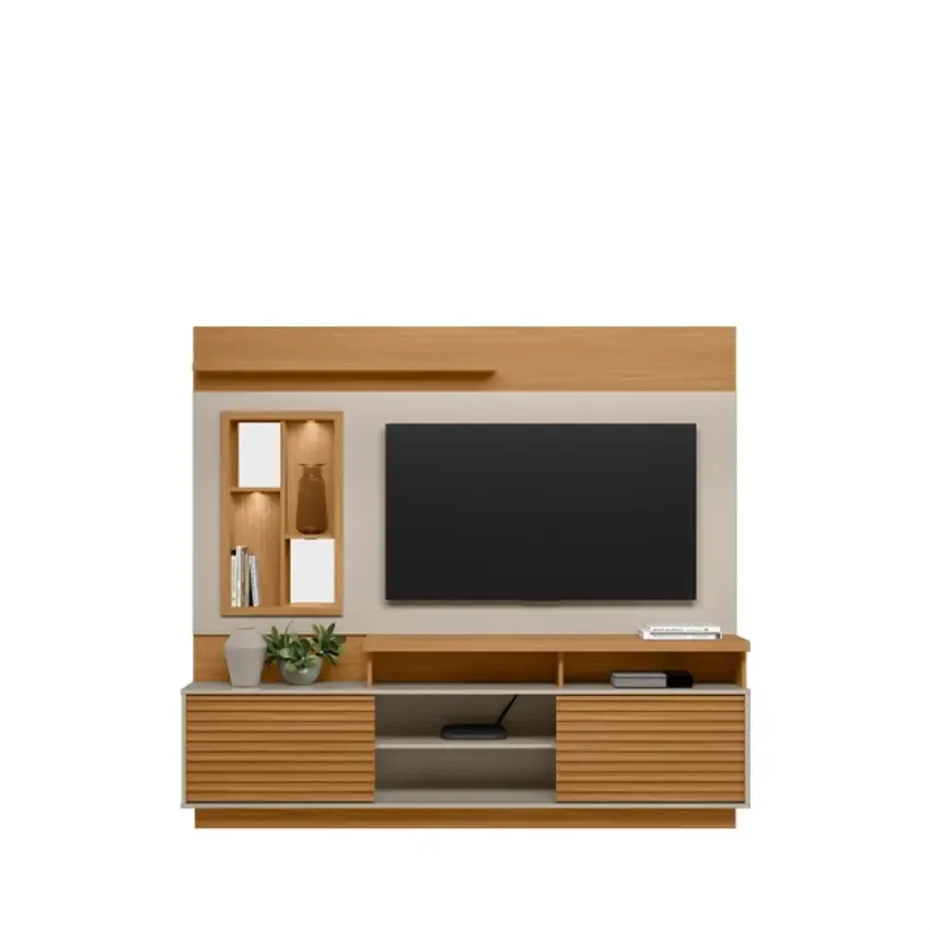 ESTANTE LINEA ELDORADO 2.00MT P/60" NATURE /OFF WHITE