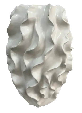 VASO 6F ONDULADO BRANCO RUSTICO(BL)