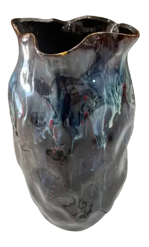 VASO 6F ESTREITO G MARMORIZADO AZUL(BL)