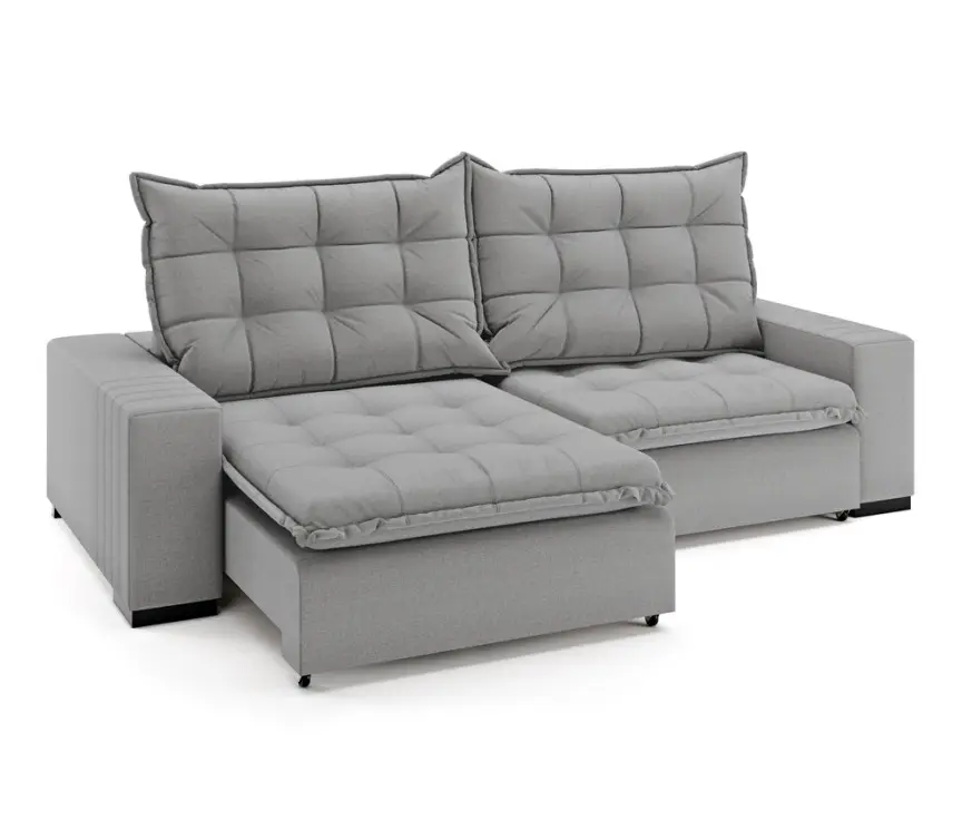 ESTOFADO CIA DO ESTOFADO NEW JADE 2.40MT 1005 LINHO CINZA