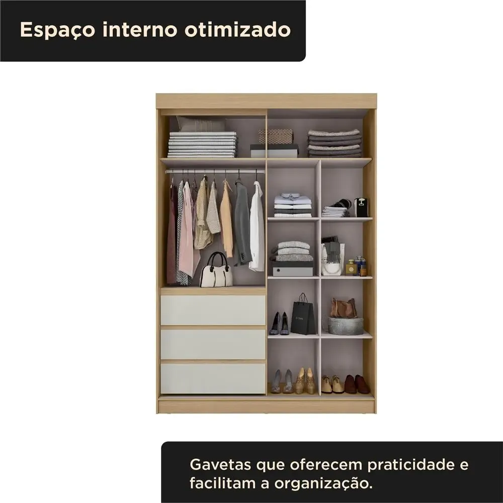 ROUP. MX BAGDA 3PT MDF S/ESP. CASTANHO/OFF 1.60LX2.32A 2