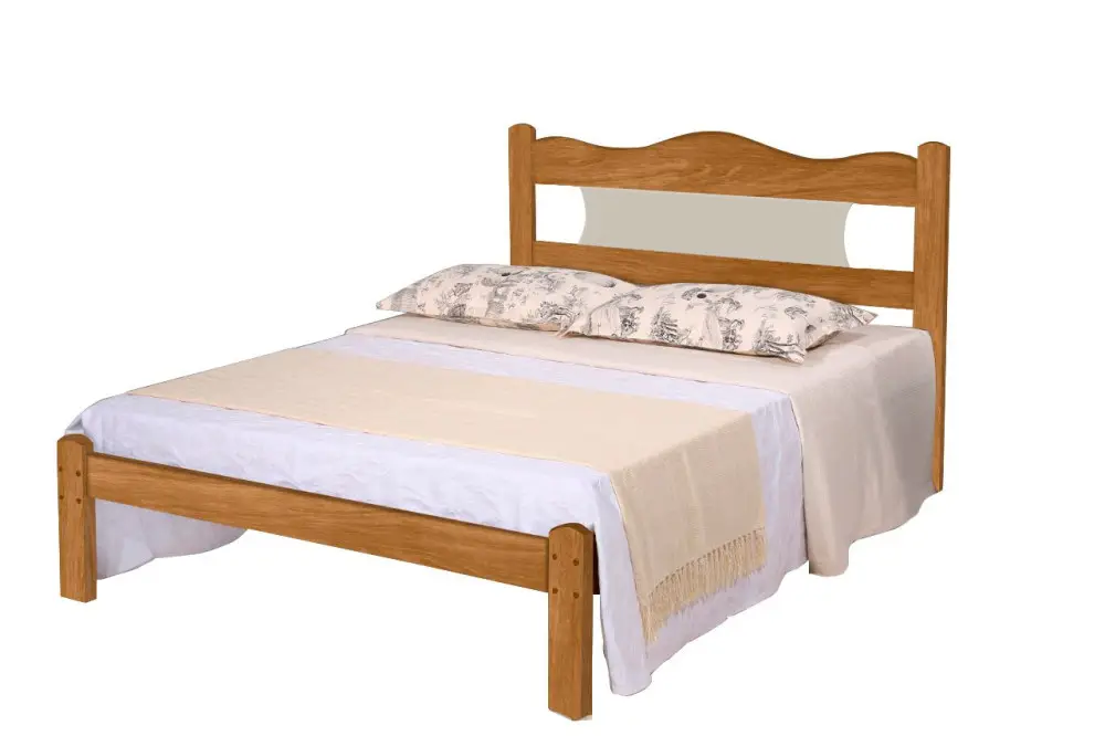 CAMA CASAL GABRIELLI 8171 MUNIQUE MDF NATURE/OFF WHITE