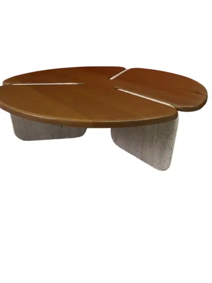 MESA CENTRO CORBELLI REGIA DAMASCO TRAVERTINO G(BL) 2