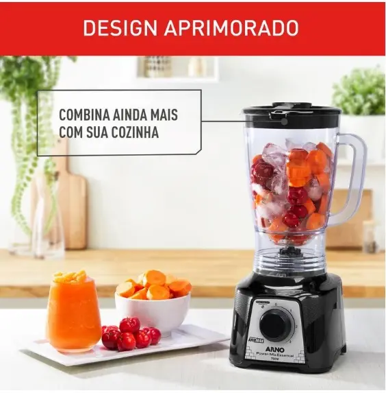 LIQUIDIFICADOR ARNO POWER MIX ESSENTIAL LQ19 2,4LT 700W PRETO