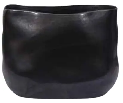 VASO KZ QMC256  EM CERAMICA PRETO(BL)
