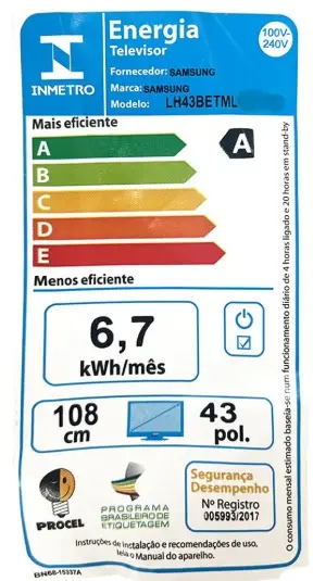 TV SAMSUNG 43" LH43BETML LED FHD SMART 2
