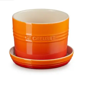 VASO PARA ERVAS LE CREUSET COM BANDEJA 14CM LARANJA(BL)
