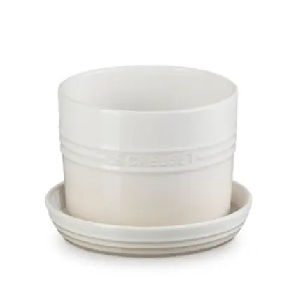 VASO PARA ERVAS LE CREUSET COM BANDEJA 14CM MERINGUE(BL)