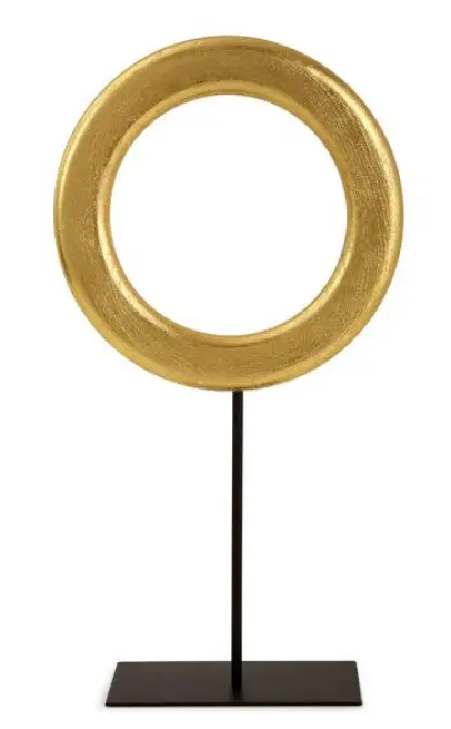 ESCULTURA MART 17470 EM POLIRRESINA ARCO DOURADO M(BL)