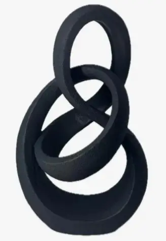 ESCULTURA MART 17524 EM POLIRRESINA PRETA(BL)