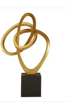 ESCULTURA MART 18531 EM POLIRRESINA DOURADA(BL)