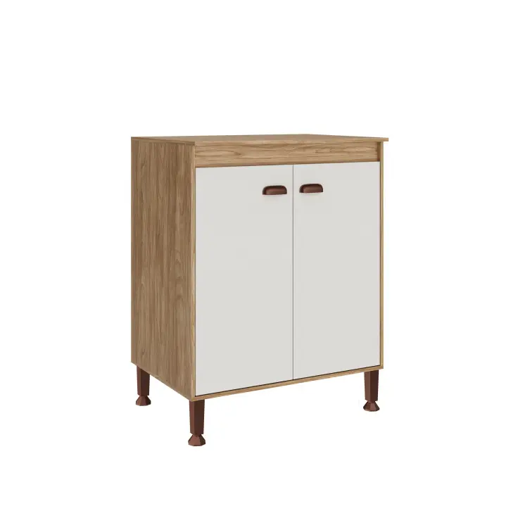 BALCAO MOVELBENTO TORINO MDP 0.70CM 2PT C/TAMPO MB1029 MEL/OFF WHITE