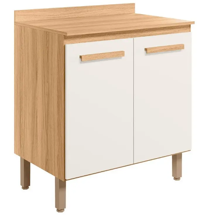 BALCAO NICIOLI INTENZA MDP 0.80CM 2PT C/TAMPO 16986 FREIJO/OFF WHITE