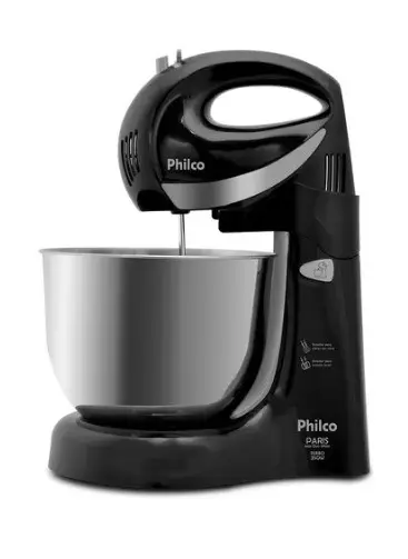 BATEDEIRA PHILCO PARIS INOX DUO MIXER TURBO PRETA 220V