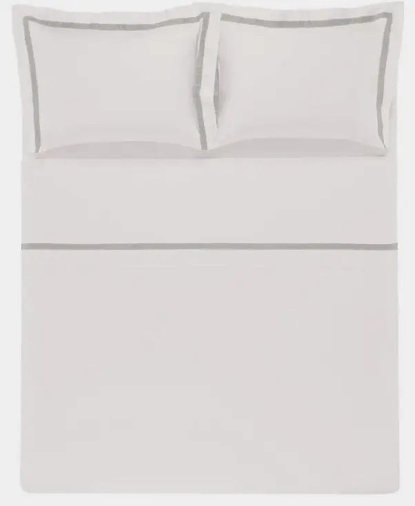 JOGO LENCOL  TRUSSARDI VERCELLI BRANCO MARMO QUEEN(BL)