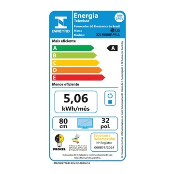 TV LG 32" 32LR600BPSA SMART THINQ AI ALEXA 2