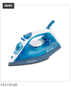 FERRO ELETRICO BLACK E DECKER VAPOR FX2150-B2 220V - ANTIGO:FX2100-B2 COLUNA AZUL 220V