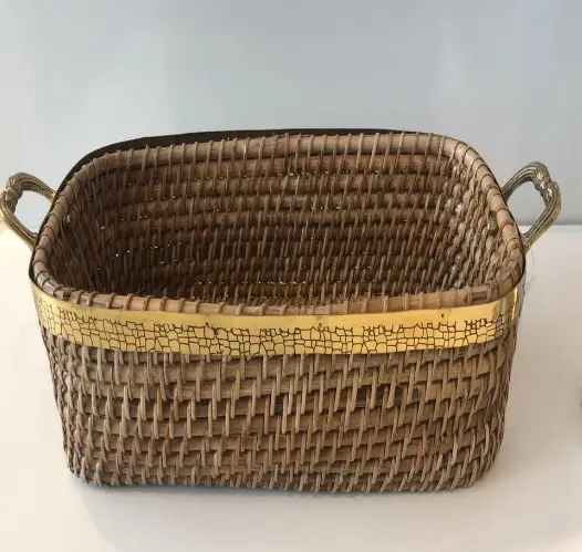 CESTO ANTICA F422 RATAN METAL(BL)