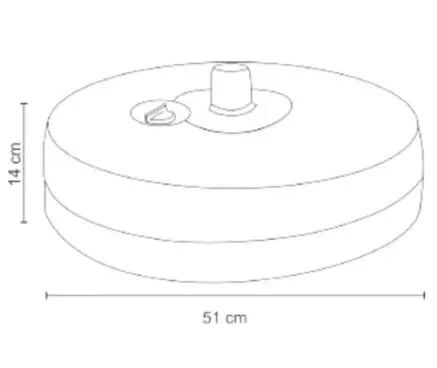 BASE OMBRELLONE RIVATTI CENTRAL HDPE(BL) 2