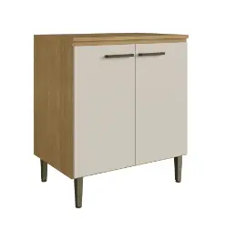 BALCAO CADORIN MAY MDF 0.80CM 2PT C/TAMPO 6321 FREIJO/AREIA