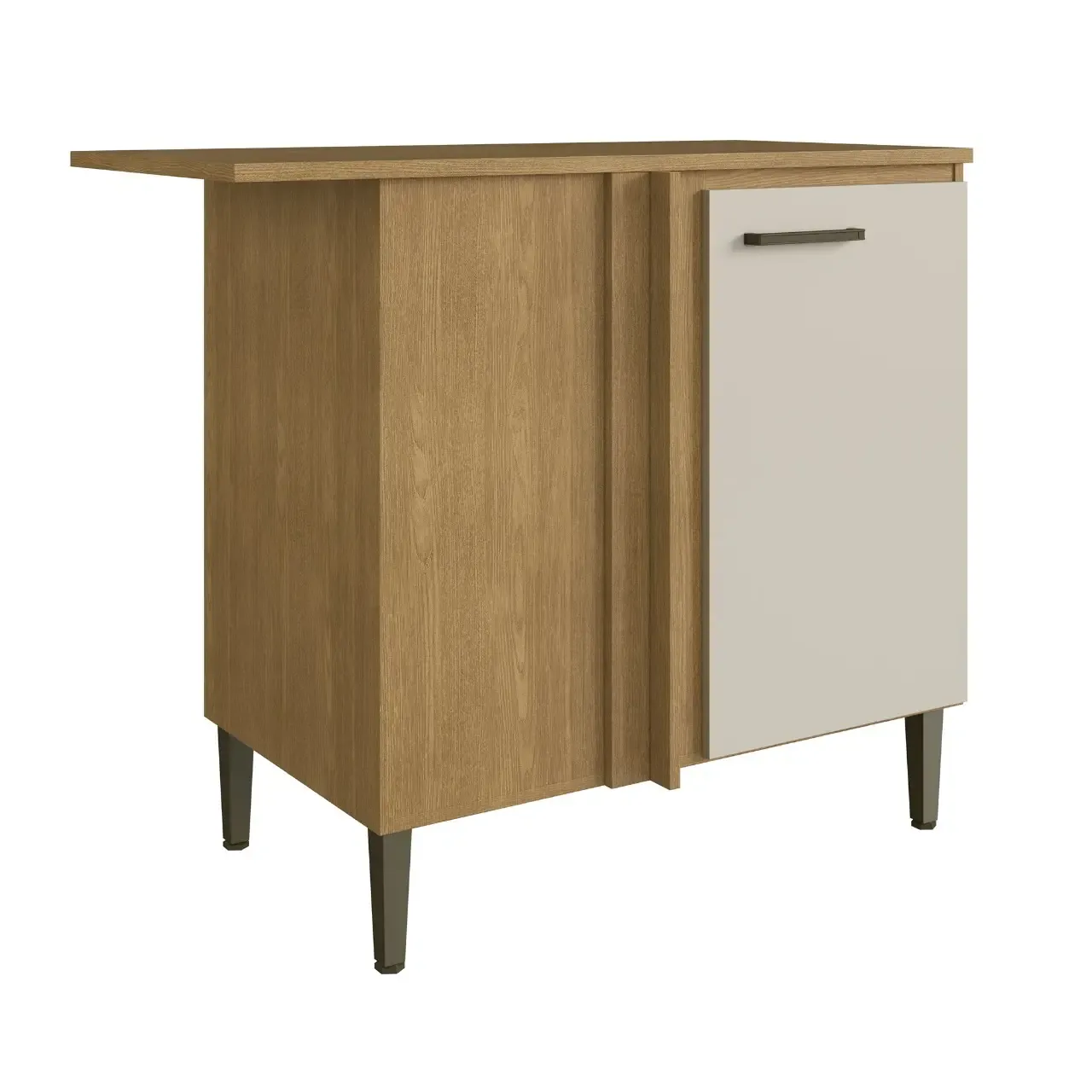 BALCAO CADORIN MAY 0.88CM 1PT C/TAMPO CANTO RETO 6322 FREIJO/AREIA