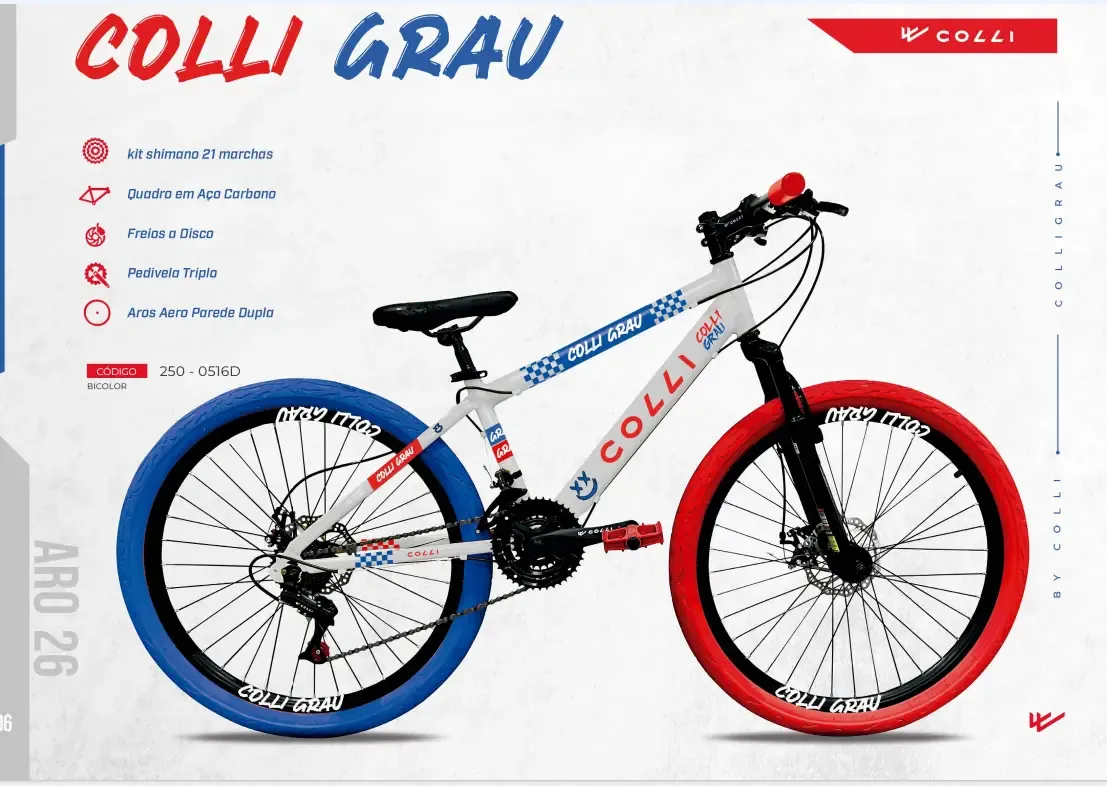 BICICLETA A26 COLLI GRAU SHIMANO BICOLOR