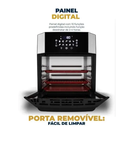 FRITADEIRA ELETRICA   OVEN BRITANIA AIR FRY DESIDRATADORA 16LT BAF16A PRETA 220V 2